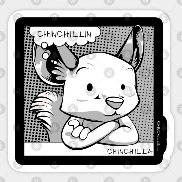 Chinchilla - Chinchillin Chinchillas Funny Puns Sticker by Lumio Gifts